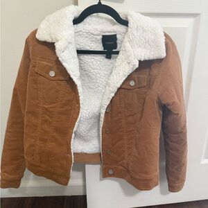 Forever 21 Sherpa-Lined Corduroy Jacket